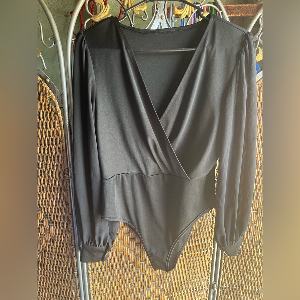 SHEIN Women’s Black Body Suit with crotch snaps